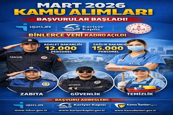 Mart 2026’da Kamuya Personel ve İşçi Alımı hız Kazandı